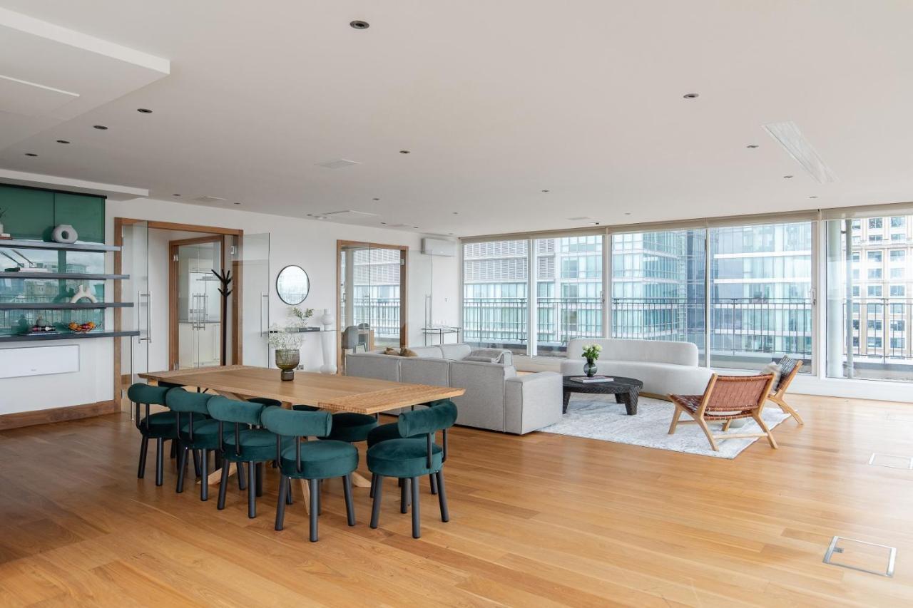 The Canary Wharf Secret - Glamorous 3Bdr Flat With Terrace And Parking Apartment London Luaran gambar